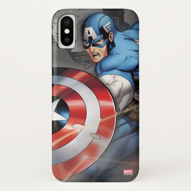 Coques Case-Mate iPhone Captain America Déviant l'Attaque (Dos)