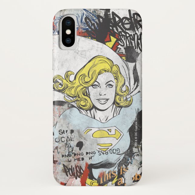 Coques Case-Mate iPhone Capteurs de bande dessinée Supergirl 3 (Dos)