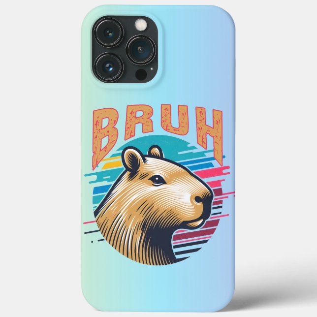 Coques Case-Mate iPhone Capybara Bruh Funny Bruh Capybara Amateurs Hommes  (Verso)