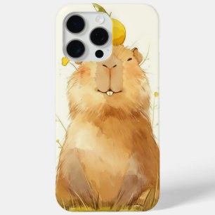 Coque iPhone 15 Pro Max Capybara Orange Vous Êtes Heureux