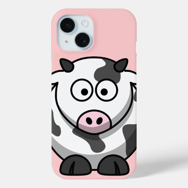 Coques Case-Mate iPhone Caractère de dessin de vache mignonne (Verso)