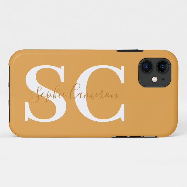 Coques Case-Mate iPhone Caractère graphique en gras initial (Dos (Horizontal))