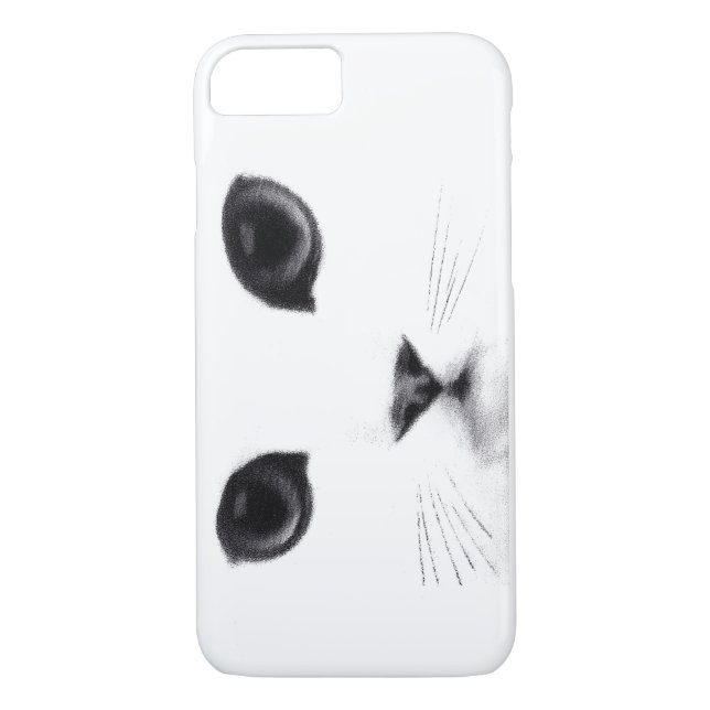 Coques Case-Mate iPhone Caractéristiques de classique de visage de chat (Dos)