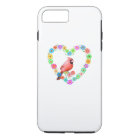 Cardinal au coeur des fleurs