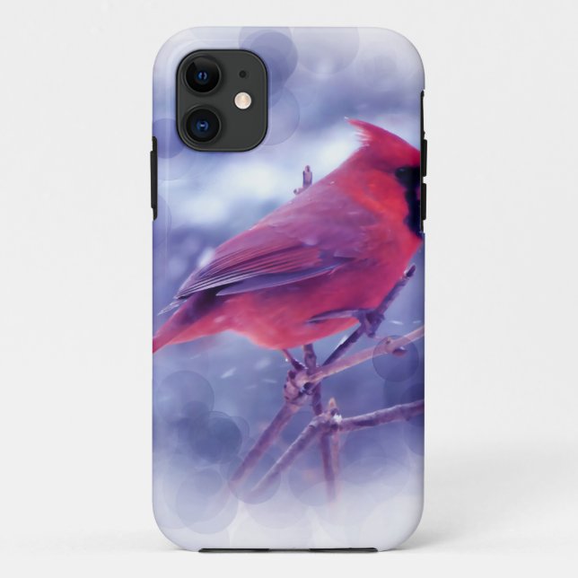 Coques Case-Mate iPhone Cardinal rouge au Blizzard (Dos)