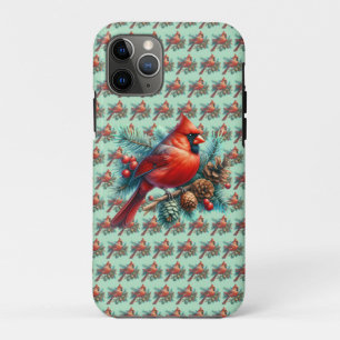 Case-Mate iPhone Case Cardinal sur la branche des pins avec les baies d'