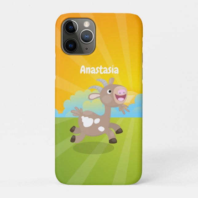 Coques Case-Mate iPhone Caricature de chèvre billy joyeux (Dos)