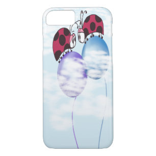 Coque iPhone 7 Caricature De Ladybug Et Ballons Colorés