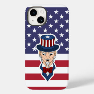 Coque Pour iPhone 14 Caricature de l'oncle Sam
