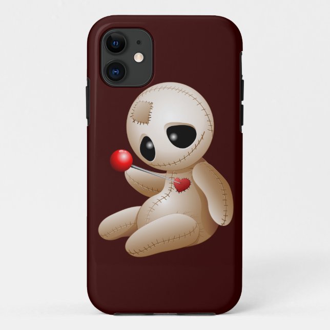Coques Case-Mate iPhone Caricature de poupée vaudou en amour (Dos)