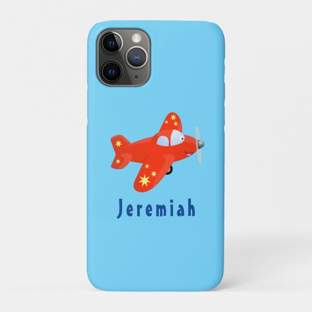 Coques Case-Mate iPhone Caricature de vol d'avion rouge mignon (Dos)