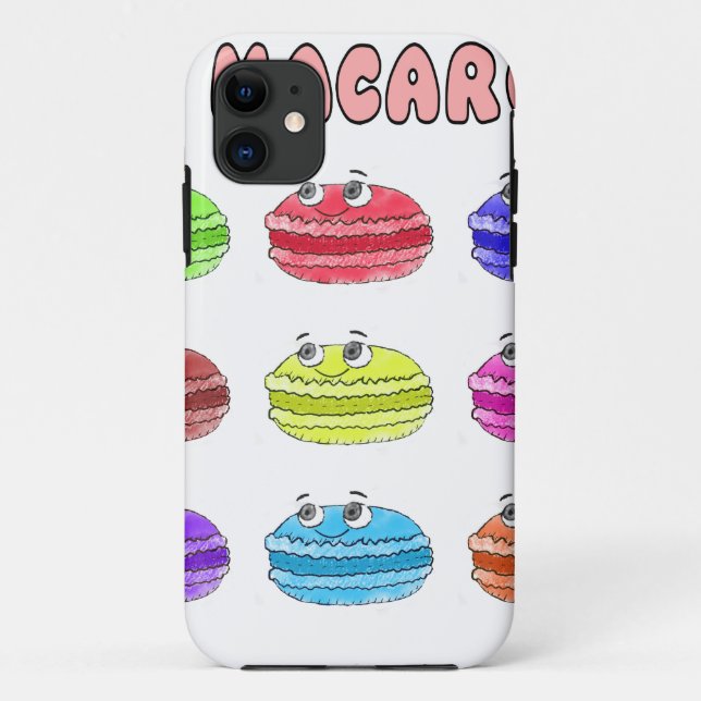 Coques Case-Mate iPhone Caricature des Macarons (Dos)