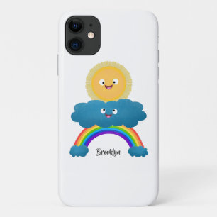 Case-Mate iPhone Case Caricature en arc-en-ciel du joyeux nuage de solei