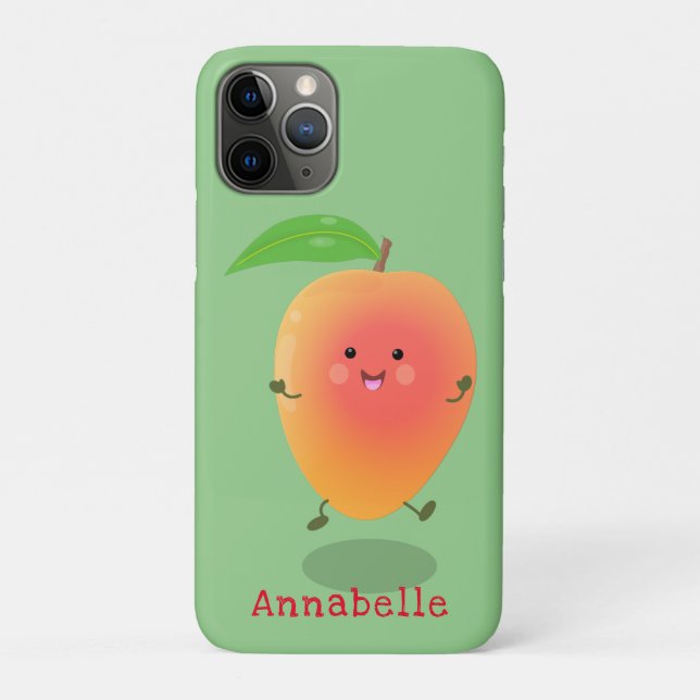 Coques Case-Mate iPhone Caricature jaune mangue mignonne (Dos)