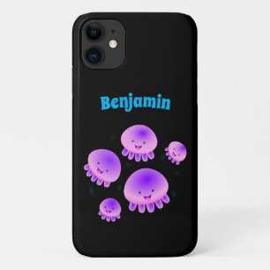 Case-Mate iPhone Case Caricature kawaii de méduse violette rose mou