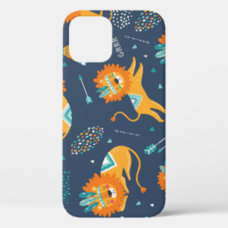 Case-Mate iPhone Case Caricature Lions Tribal Motif sans couture