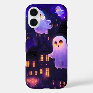 Coque Pour iPhone 16 Caricature mignonne Halloween Fantômes de vol de m