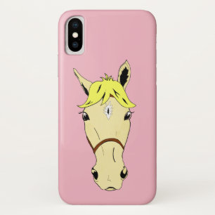 Case-Mate iPhone Case Caricature Palomino Pony sur rose