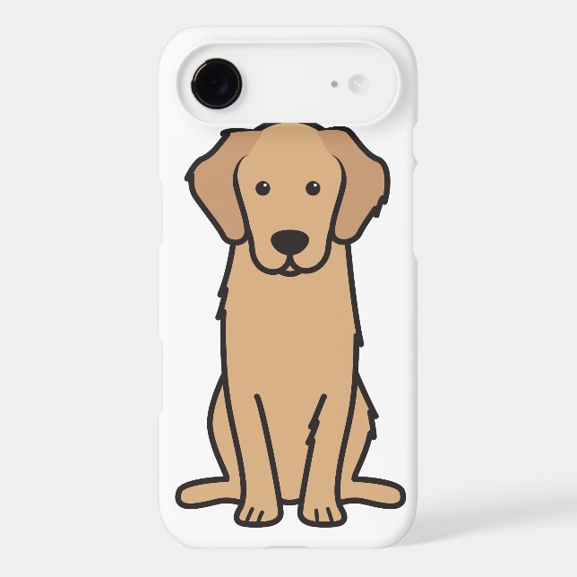 Coques Case-Mate iPhone Caricature pour chien d'or (Verso)