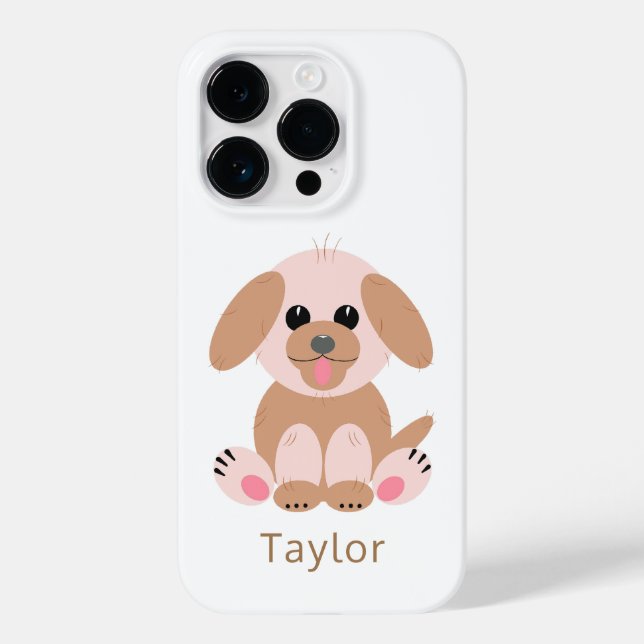 Coques Case-Mate iPhone Caricature simple Chien Chien Chien Pastel Personn (Verso)
