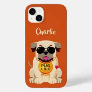 Coque Pour iPhone 14 Plus Carlin Vie personnalisée nom et couleur des boîtie