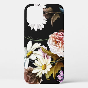 Case-Mate iPhone Case Carnation, fleurs de camomille, motif noir.