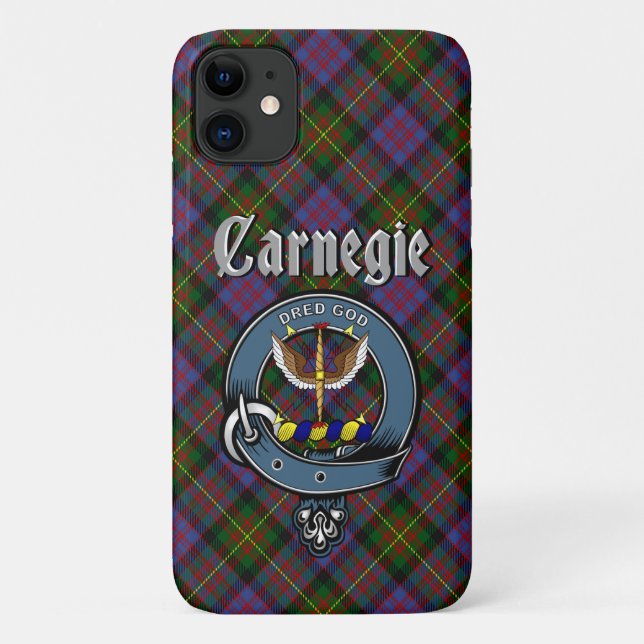 Coques Case-Mate iPhone Carnegie Clan Badge & Tartan Téléphone Case (Dos)