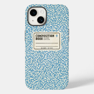 Coque Pour iPhone 14 Carnet de composition bleue Coque-coque iphone-mat
