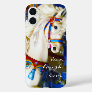 Coques iPhone 16 Plus Carousel Horse Photo Live Lauder Love Citation Scr