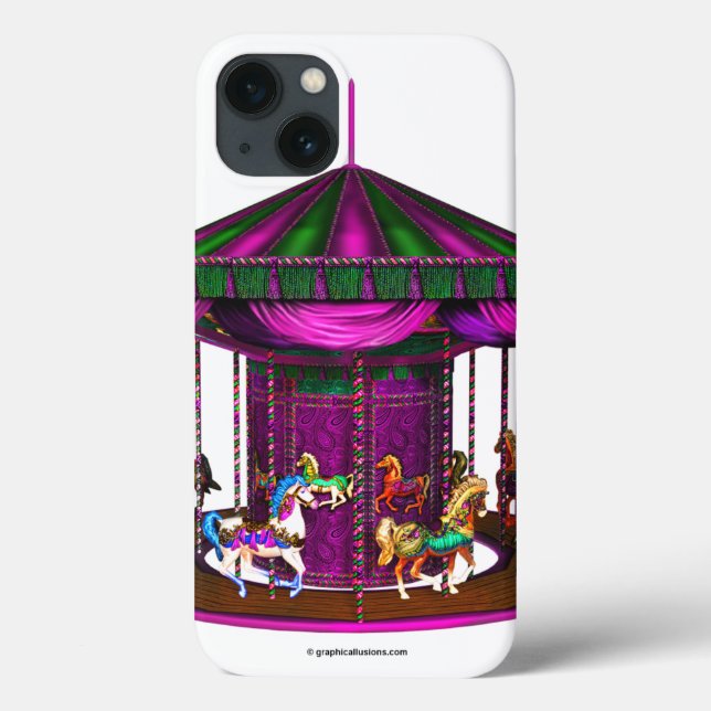 Coques Case-Mate iPhone Carousel pourpre (Verso)