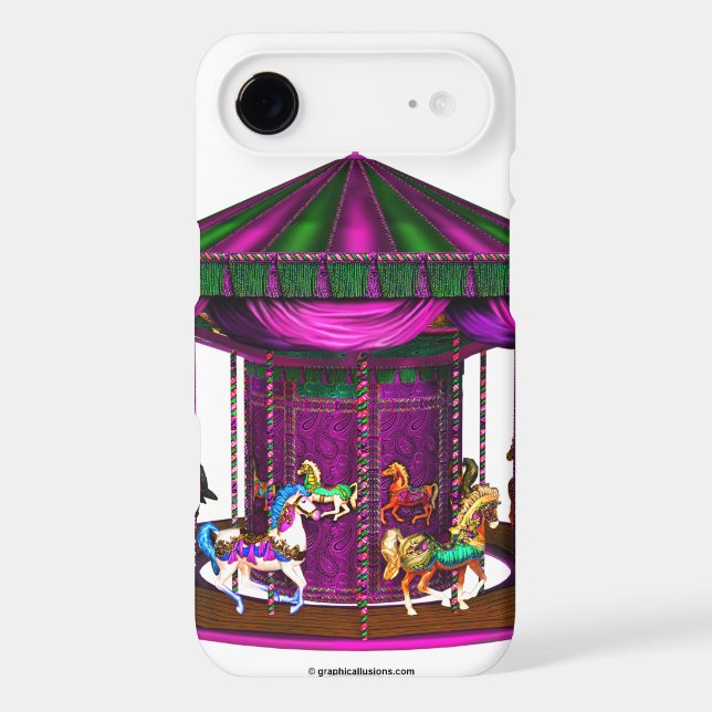Coques Case-Mate iPhone Carousel pourpre (Verso)