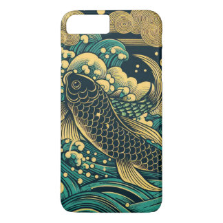 Case-Mate iPhone Case Carpeaux de bois japonais Poisson Koï doré sautant