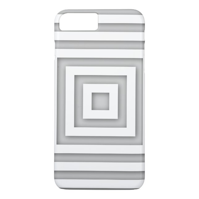 Coques Case-Mate iPhone Carré blanc géométrique (Dos)