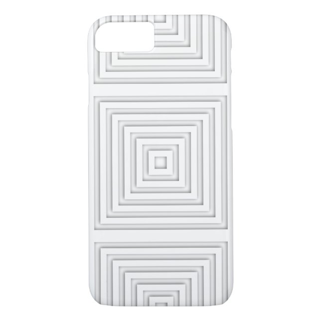Coques Case-Mate iPhone Carré blanc géométrique (Dos)