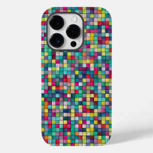 Coque Pour iPhone 14 Pro Carré coloré mosaïque géométrique speck motif iP