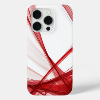 Coque iPhone 15 Pro Carré liquide moderne moutarde rouge et blanc