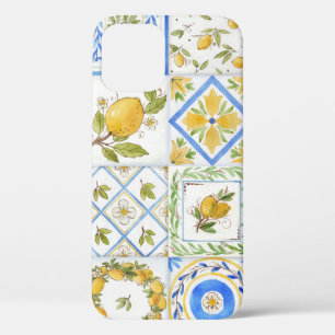 Case-Mate iPhone Case Carré Motif Sicilienne Lemons Watercolor