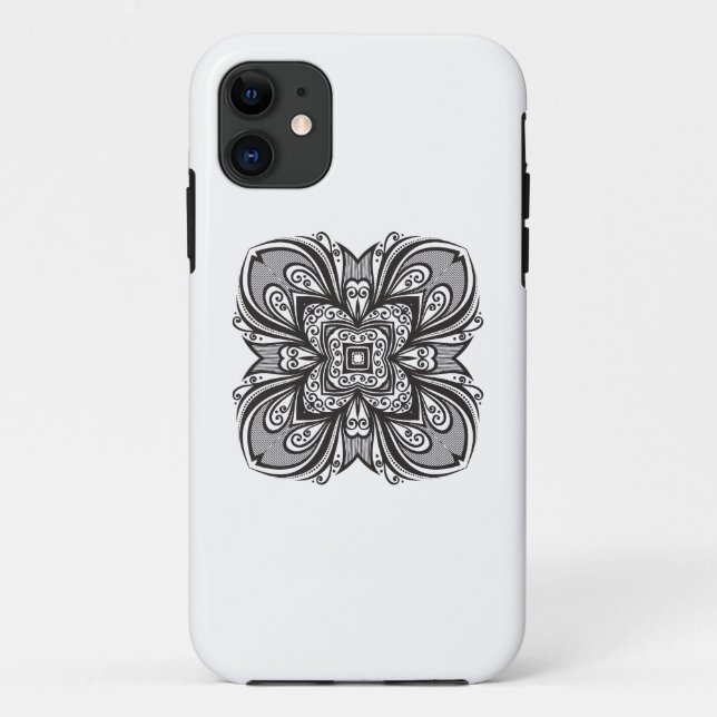 Coques Case-Mate iPhone Carré noir déco inspiré (Dos)