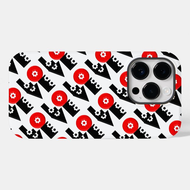 Coques Case-Mate iPhone Carré Rétro AMOUR (Verso (horizontal))