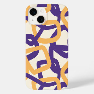 Coque Pour iPhone 14 Carré Tangle Pop Moderne