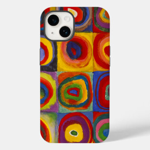 Coque Pour iPhone 14 Carré w Cercles concentrés 2   Kandinsky