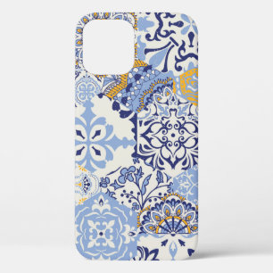 Case-Mate iPhone Case Carreaux azulejos patchwork. Paquet incolore