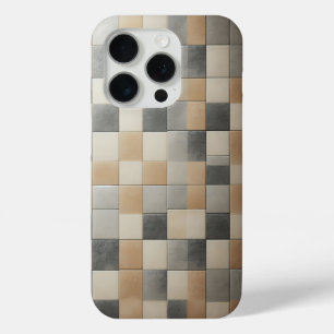Coque iPhone 15 Pro Carreaux de mosaïque géométriques modernes - Taill