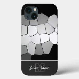 Case-Mate iPhone Case Carreaux de mosaïque noir et blanc personnelle Mon