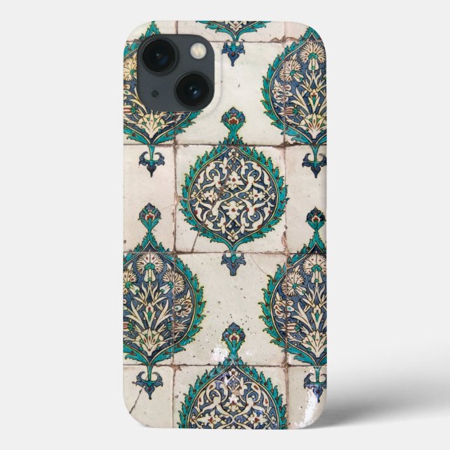 Coques Case-Mate iPhone Carreaux d'Iznik verts (Verso)