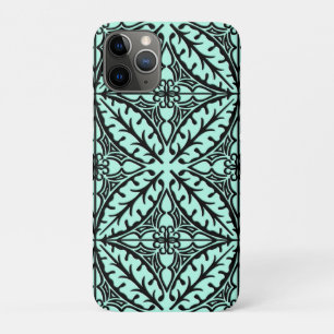 Coque Case-Mate Pour iPhone Carreaux marocains - bleu aqua et noir