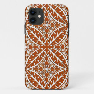 Case-Mate iPhone Case Carreaux marocains - rouille brun et blanc