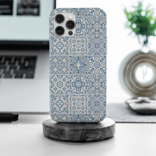 Coque iPhone 15 Pro Max Carreaux Méditerranéens, Marocains, Majolique, Azu