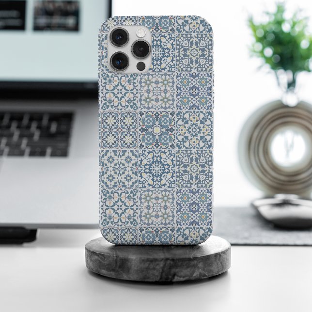Coques Case-Mate iPhone Carreaux Méditerranéens, Marocains, Majolique, Azu (Créateur téléchargé)