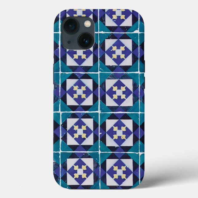 Coques Case-Mate iPhone Carreaux portugais - Azulejo Diamond géométrique (Verso)